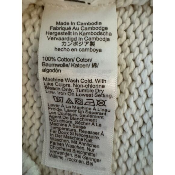 J.Crew Heritage cotton relaxed cardigan, Ivory, Size S - Picture 7 of 8